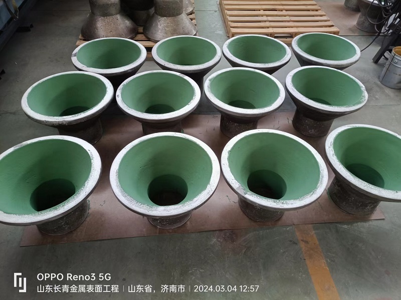 一批新材料行业螺旋筒喷涂完毕
